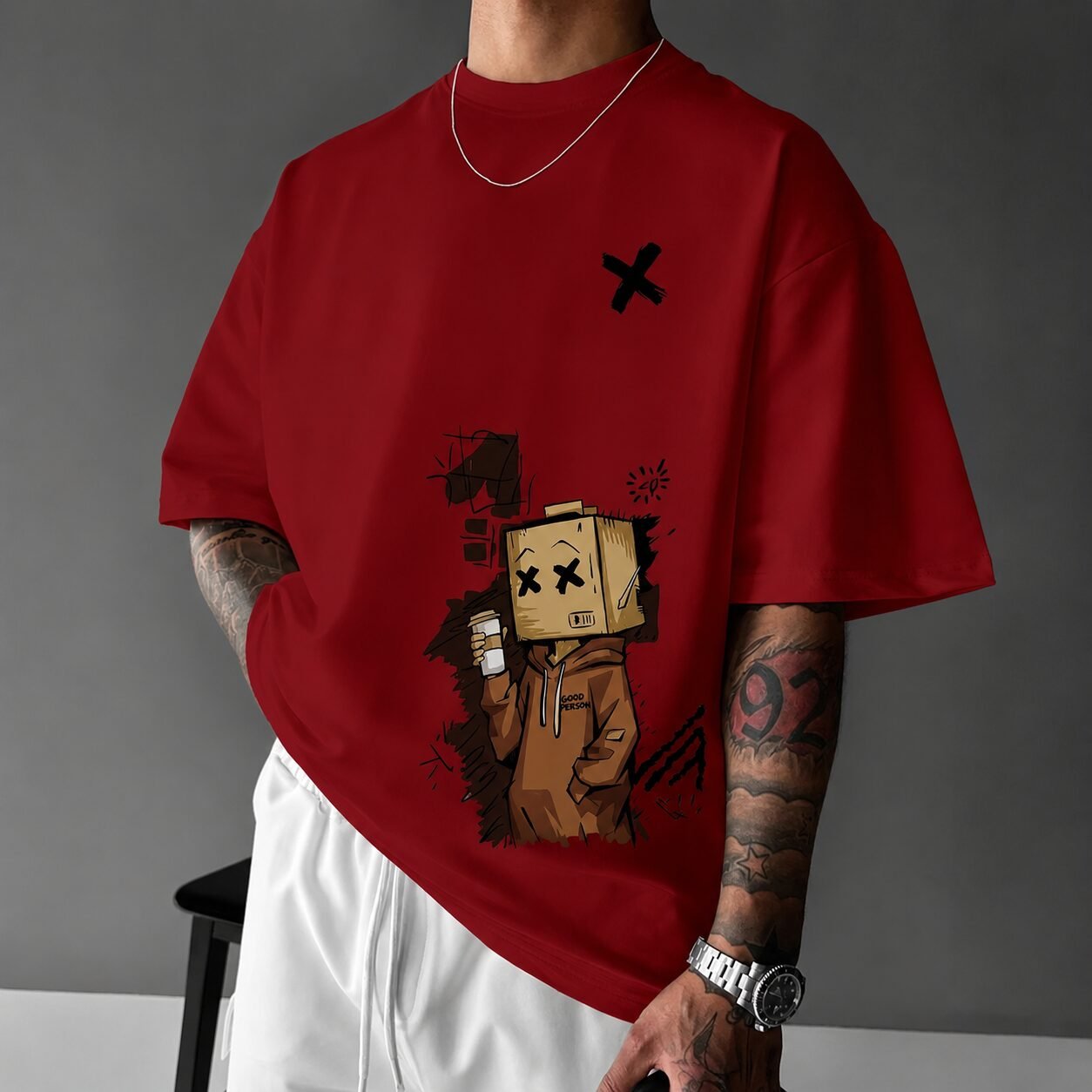 Herren Oversize T-Shirt mit Grafikdruck - Image 4